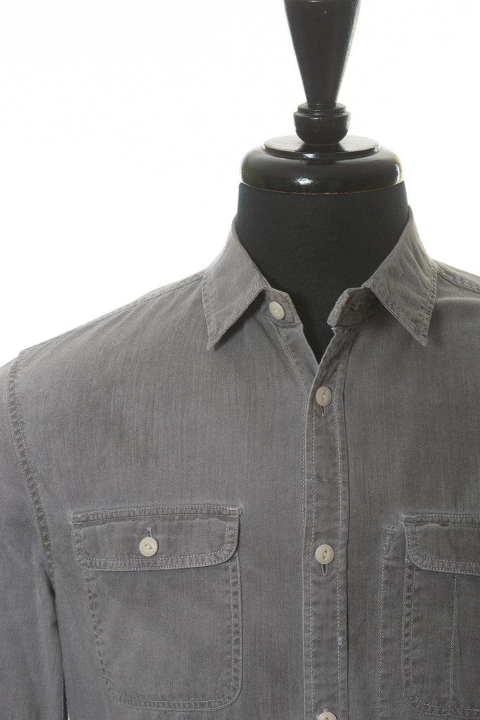 AllSaints Grey Canyon Half Sleeve Short Sleeve Shirt