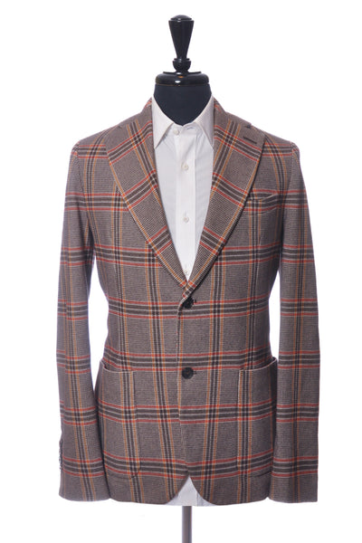 Circolo NWT Brown Check Easy Jersey Blazer