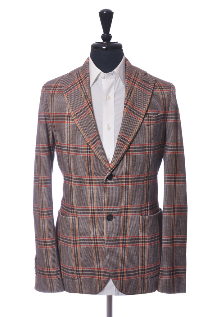 Circolo NWT Brown Check Easy Jersey Blazer
