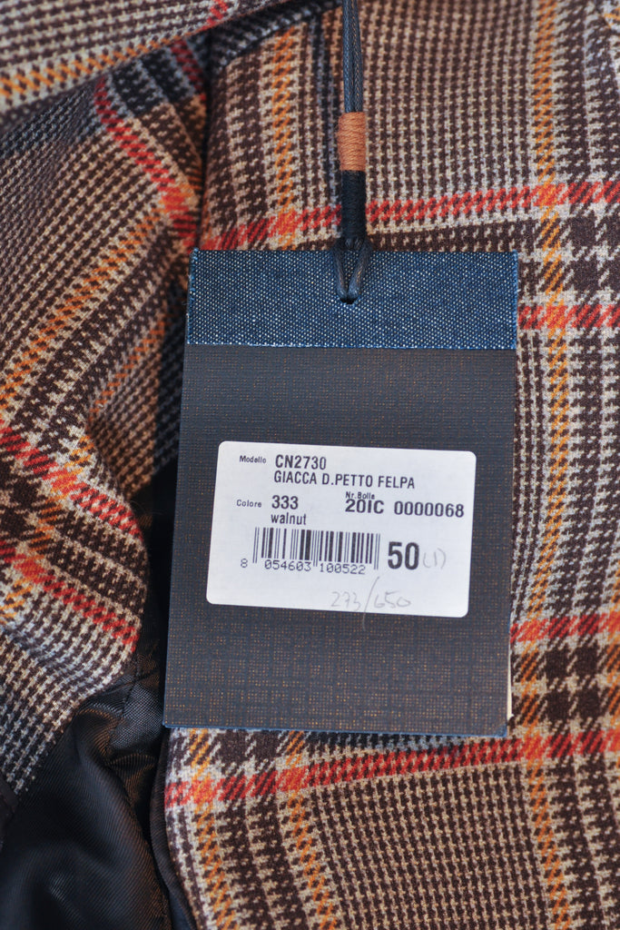 Circolo NWT Brown Check Easy Jersey Blazer