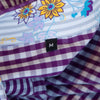 Jared Lang Purple Gingham Check Short Sleeve Shirt
