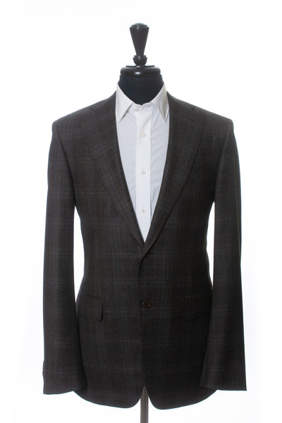 Canali 1934 Brown Check Wool Suit