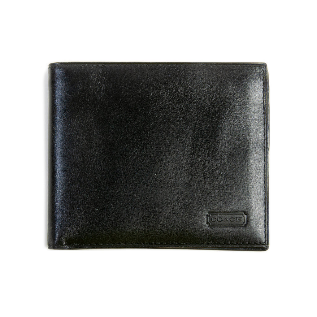 Coach Black Leather Bi-Fold Wallet