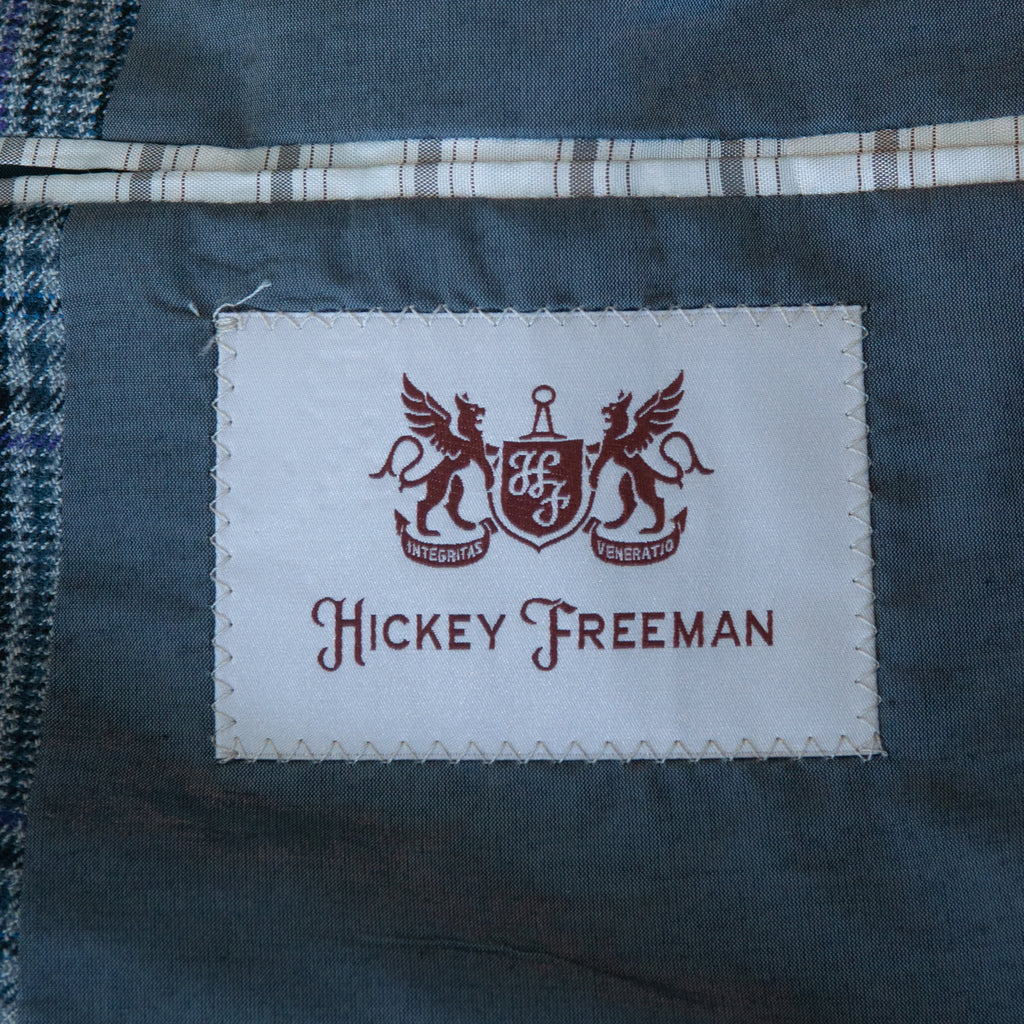 Hickey Freeman Purple on Grey Check Milburn Blazer