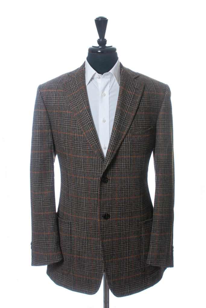 ZZegna Brown Check City Blazer