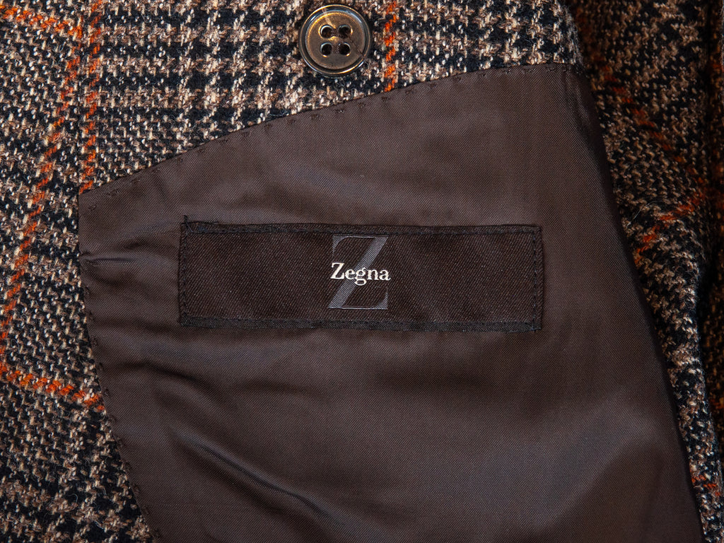 ZZegna Brown Check City Blazer