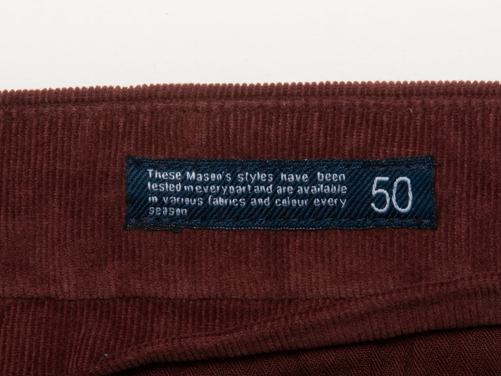 Mason’s Brown Torino Stretch Corduroy Pants