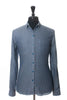 John Varvatos Blue Floral Ditsy Stripe Reversible Chambray Shirt