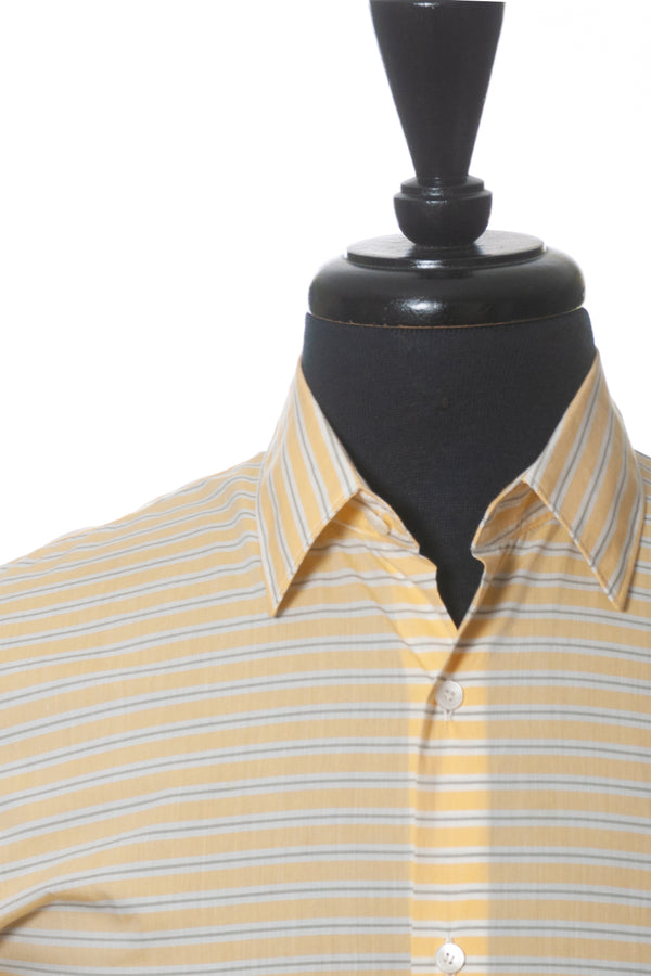 Burberry London Pale Yellow Striped Shirt