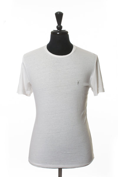 AllSaints White Tonic Short Sleeve Crew T-Shirt