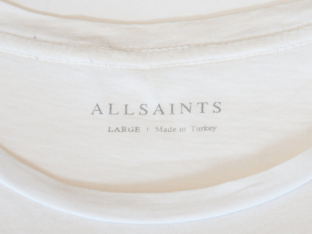 AllSaints White Tonic Short Sleeve Crew T-Shirt