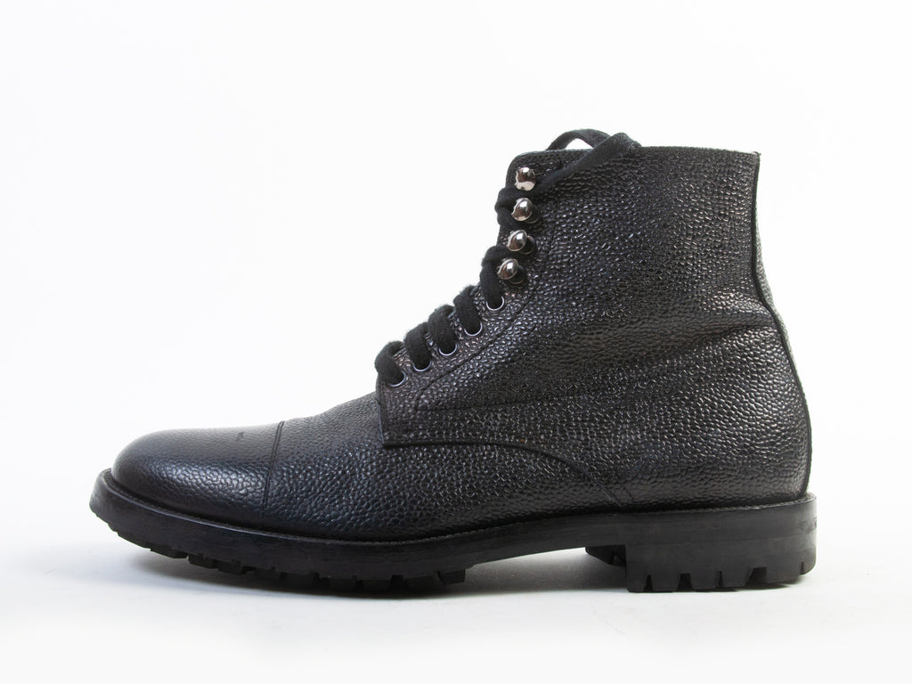 J.Lindeberg Black Pebbled Leather Boots