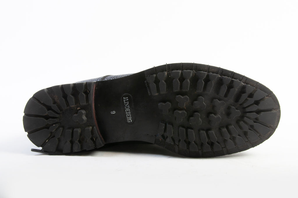 J.Lindeberg Black Pebbled Leather Boots