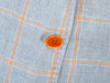 Sam Abouhassan Orange on Grey Check Linen Blend Blazer