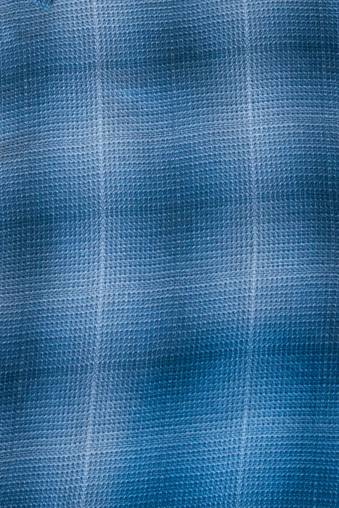 Armani Collezioni Blue Check Linen Shirt