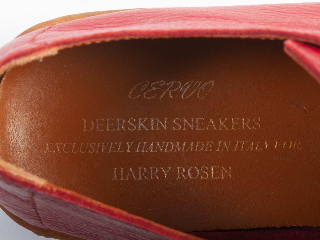 Cervo Red Deerskin Lactae Hevea Sneakers