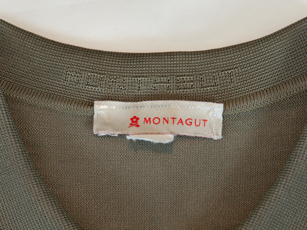Montagut Green Navajo Patterned Knit Polo Shirt
