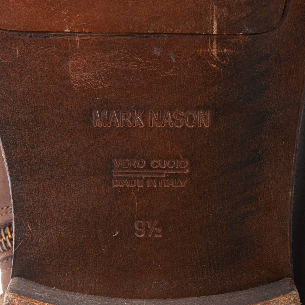 Mark Nason Brown Suede Side Zip Boots