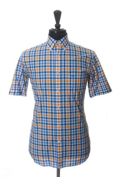 Paul & Shark Yacht Club Yellow Check Short Sleeve Shirt