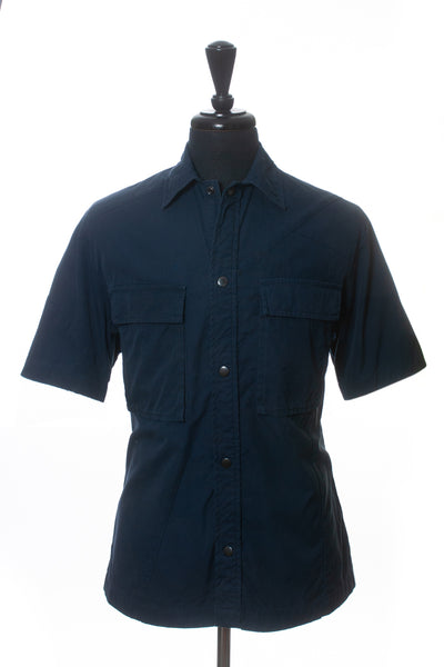 Diesel Navy Blue Heavyweight Cotton Short Sleeve Shirt