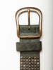 Rag Recycle Grey Studded Leather Belt