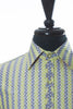 Robert Graham Green Embroidered Checkered Stripe Shirt