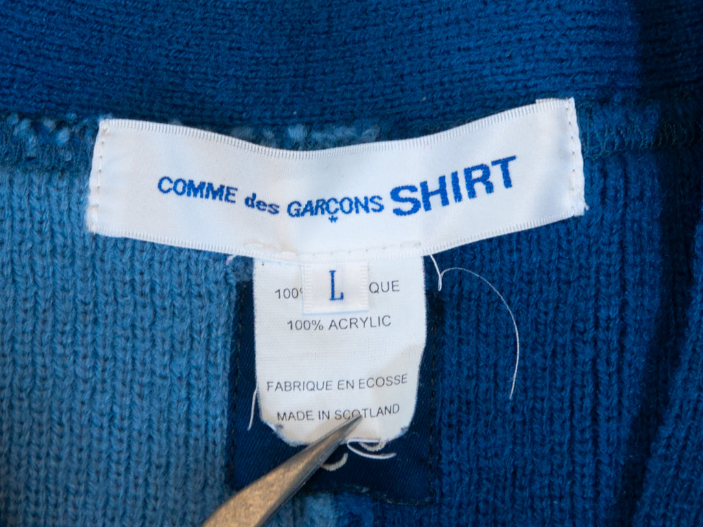 Comme des Garcons Lochaven of Scotland Blue Cardigan Sweater