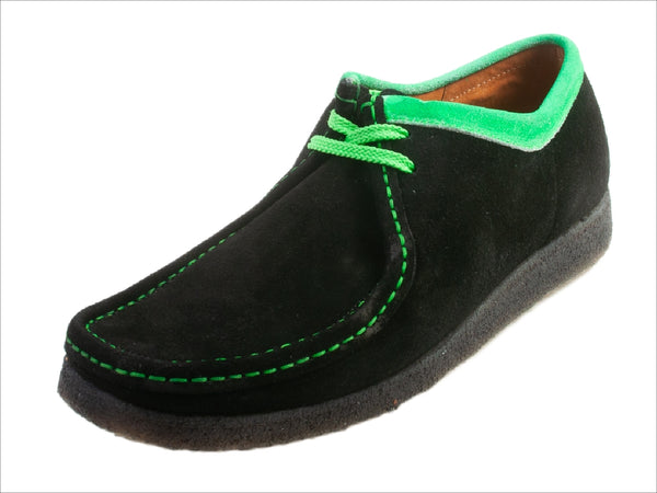 Padmore & Barnes NWT Black and Neon Green Moccasin Shoes