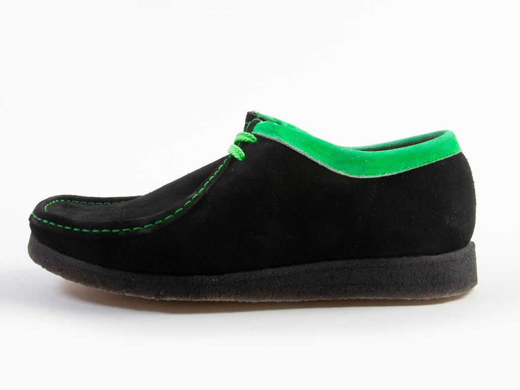 Padmore & Barnes NWT Black and Neon Green Moccasin Shoes