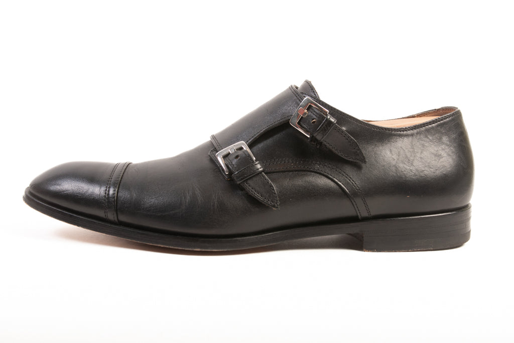 Antonio Maurizi Black Double Monk Shoes