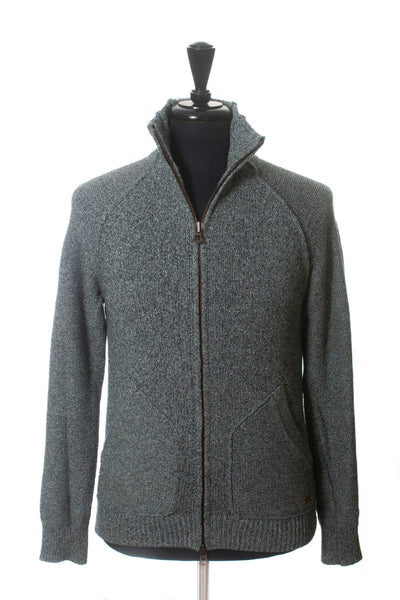 Hugo Boss Grey Full Zip Kallony Sweater