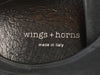 Wings + Horns Blue Pebbled Leather Sneakers