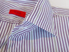 Isaia Washed Brown Stripe Cotton Shirt