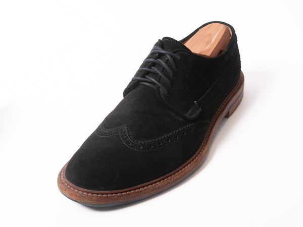 Barney’s New York Black Suede Wingtip Shoes