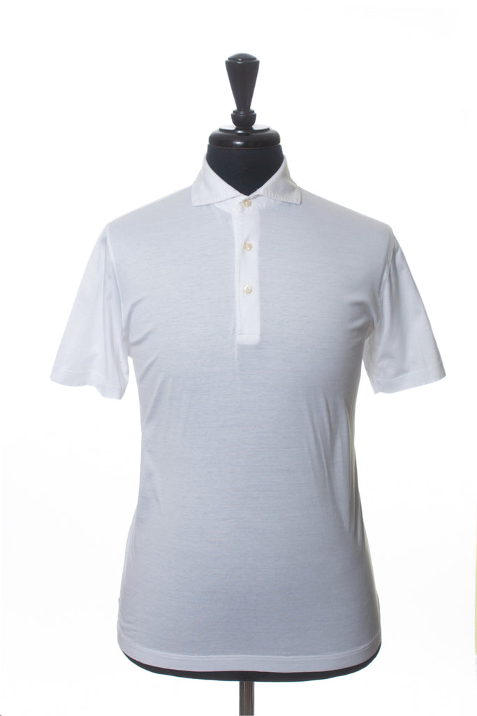Gran Sasso White Cotton Polo Shirt