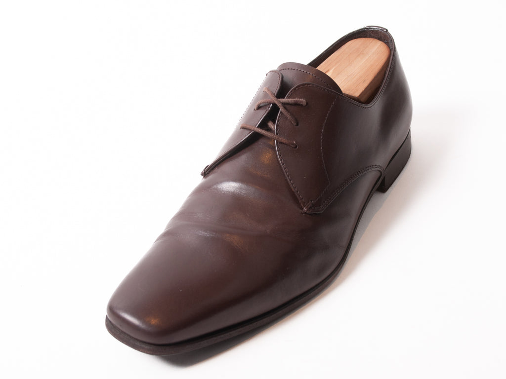 Prada Brown Leather Derbys