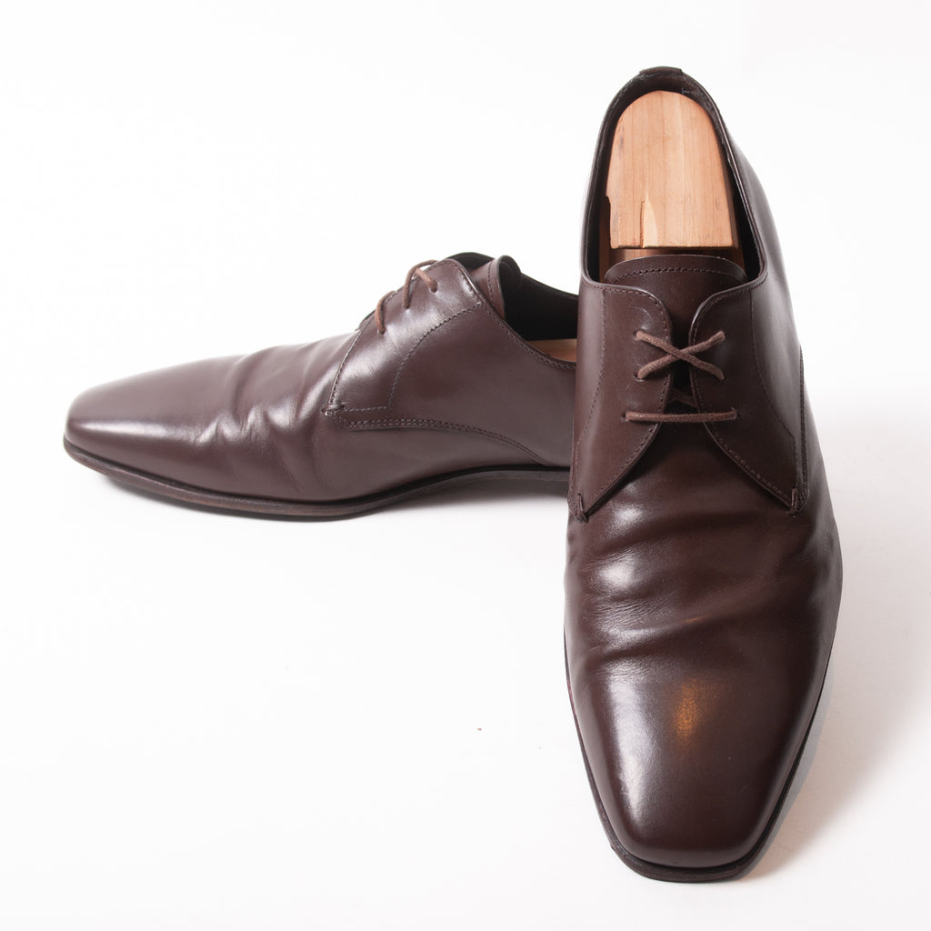Prada Brown Leather Derbys