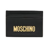Moschino Golden Signature Black Leather Card Case