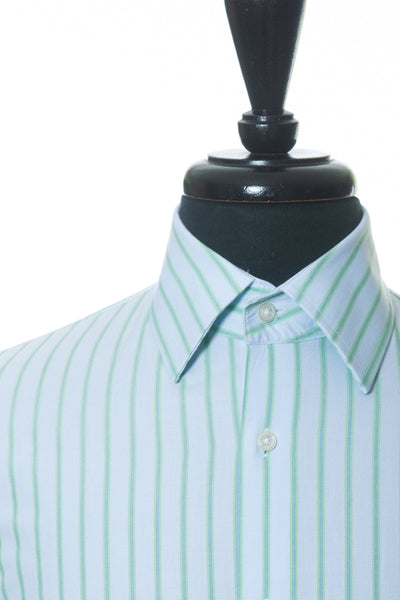 Hugo Boss Green on Blue Striped Regular Fit Enzo Shirt