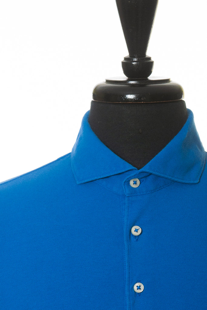 Gran Sasso Vintage Washed Blue Polo Shirt
