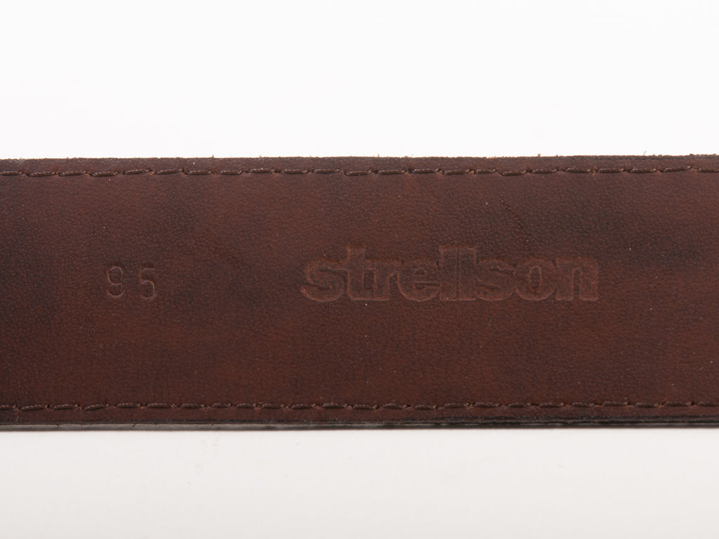 Strellson Brown Embossed Leather Belt