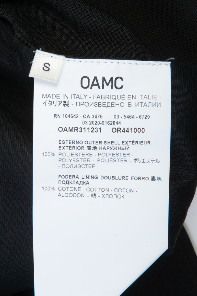 OAMC Black Drawstring Cropped Pants