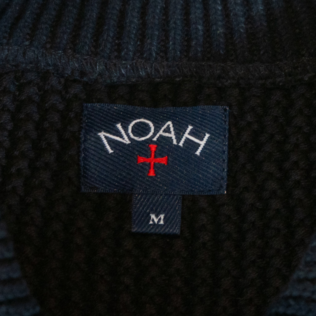 Noah Black Collared Waffle Knit Sweater