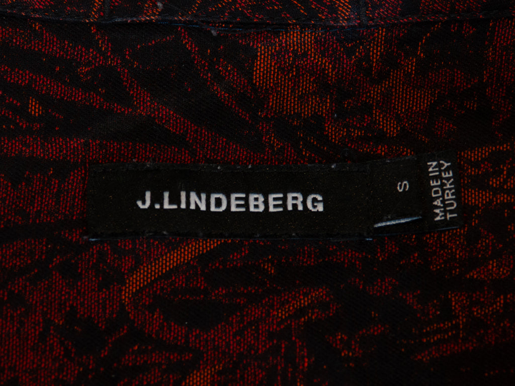 J.Lindeberg Brown Jacquard David T-SS Shirt