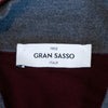 Gran Sasso Maroon Zip-Up Cardigan Sweater