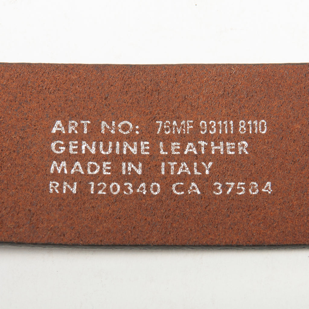 J.Lindeberg Brown Logo Leather Belt