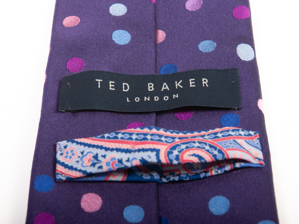 Ted Baker Purple Polka Dot Tie
