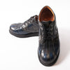 John Fluevog Black and Blue Rub-of 7th Heaven Gibson Shoes