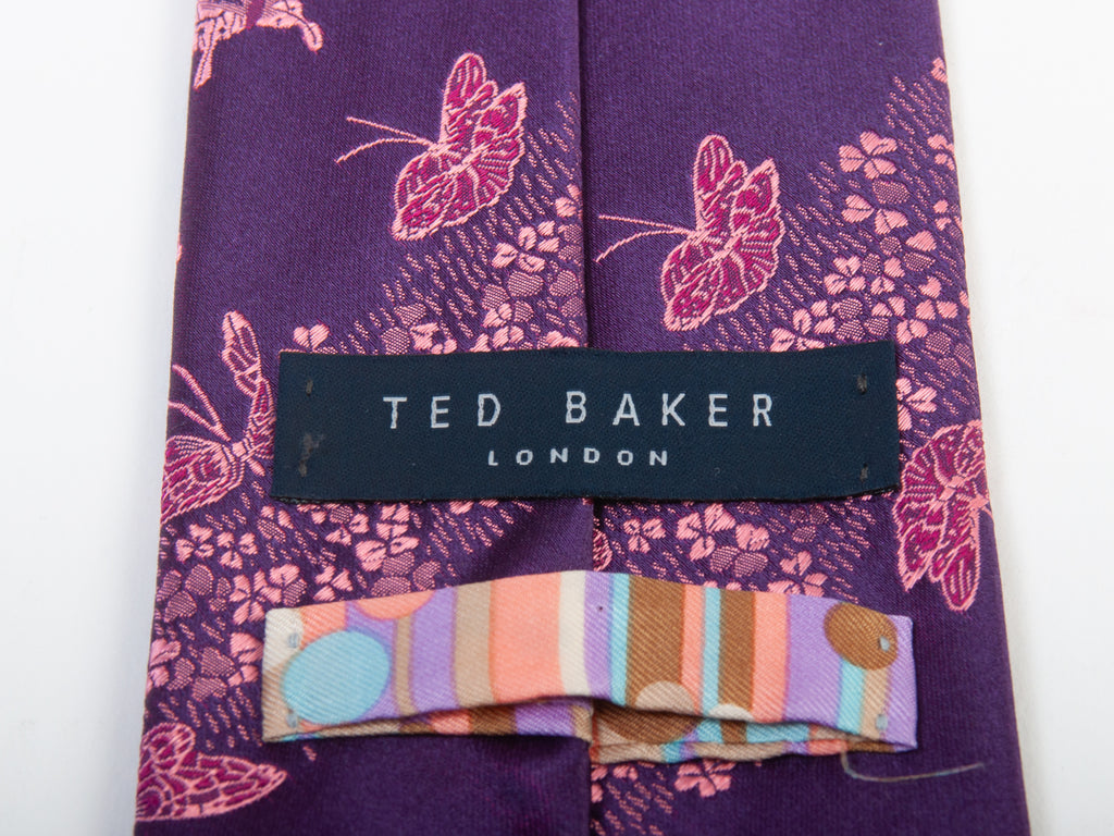 Ted Baker Purple Floral Print Tie