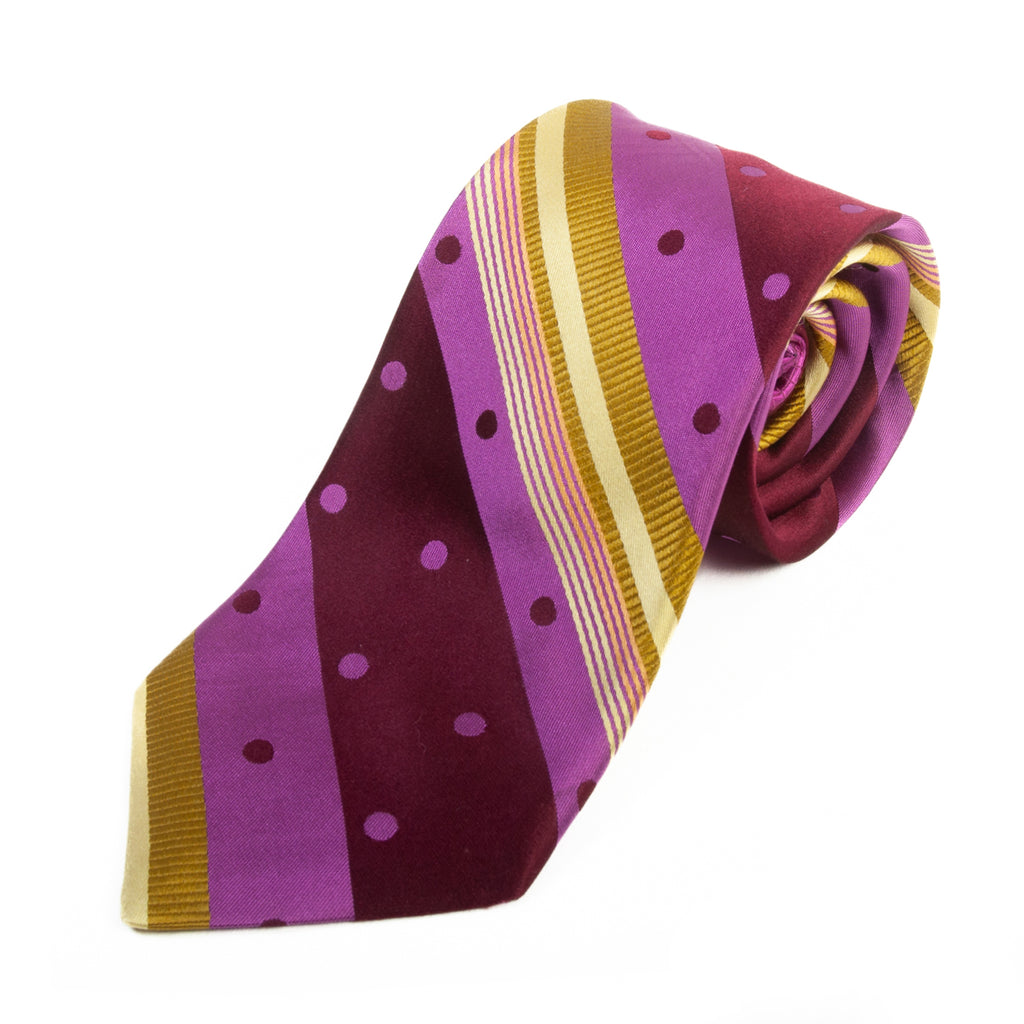 Robert Graham Pink Patterned Stripe Tie